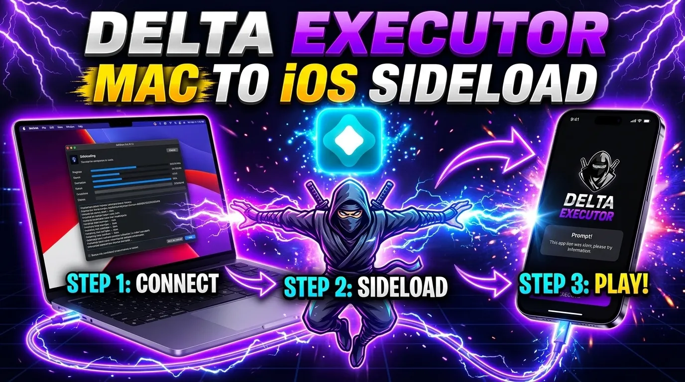 AltStore My Apps tab showing Delta Executor iOS installed and signed with days remaining before re-signing